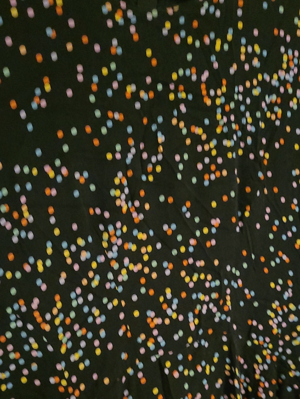 H&M Black Dress with Multicolor Polka Dots - Picture 2 of 3